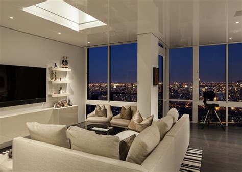 scintillating views  smart lighting shape posh manhattan penthouse
