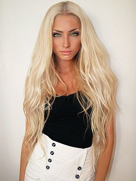 gorgeous hair and eyes blonde women long hair styles