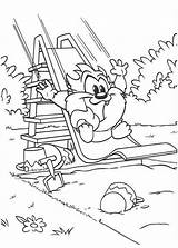 Coloring Taz Baby Looney Pages Tunes Playing Slide Purplicious Popular Getcolorings Color Characters Tune sketch template