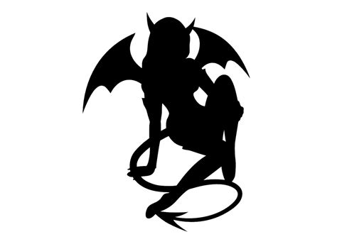 Clipart Black And White Silhouette Succubus 20 Free