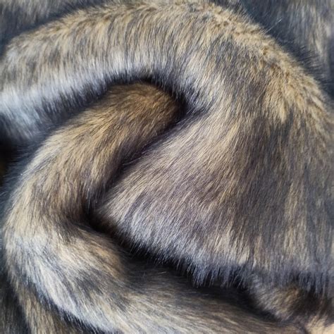 coyote fur realistic faux coyote fur long pile faux fur  etsy
