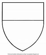 Shield Heraldry Patterns Four Own Draw sketch template