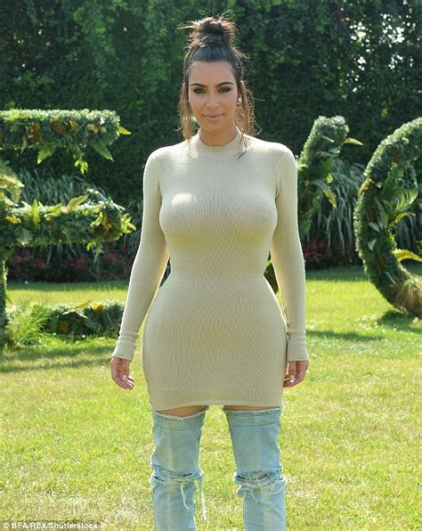 Kim Kardashian Wears Beige Dress For Revolve Hamptons Party With