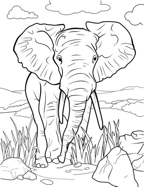 elephant coloring page  kids   elephant coloring page