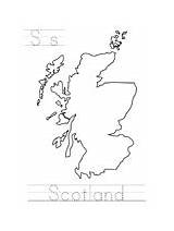 Scotland Coloring Map Print Pages Country Learn Ws sketch template