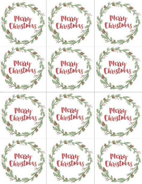 printable merry christmas gift tags christmas gift tags template