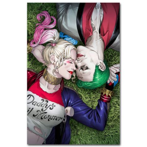 Joker Harley Quinn Suicide Squad Superheroes Art Silk