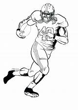 Football Coloring Player Pages Players Alabama Drawing Drawings Tom Notre Dame Nfl Draw Brady Cartoon Clemson University College Cliparts Clipart sketch template