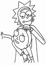 Morty Rick Coloring Pages Print Amazing Entitlementtrap sketch template