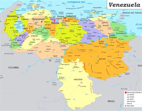 venezuela politische karte