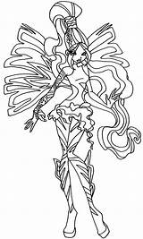 Winx Sirenix Layla Disegni Colorare Elfkena Butterflix Flora Bloom Harmonix Zuppa Bambini sketch template