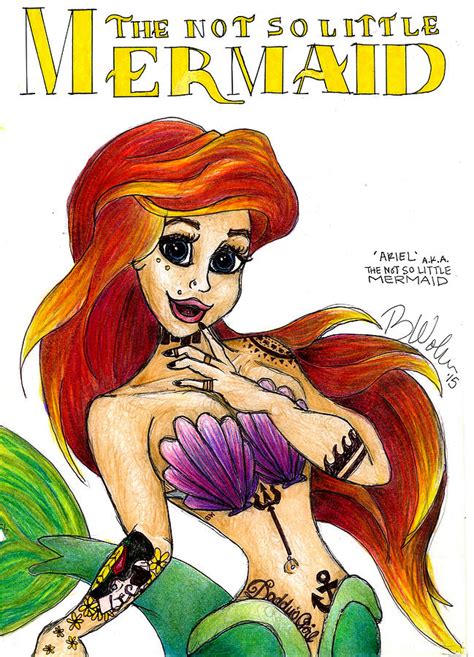 the not so little mermaid drawing by brianna wolber