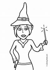 Witch Wand Coloring Pages Kids Halloween Visit Printable sketch template