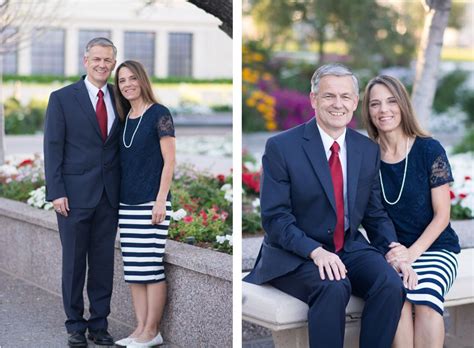 Lds Senior Missionary Couple Photographed At Mesa Az Temple