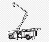 Truck Clip Aerial Bucket Pickup Platform Construction Work Coloring Pinclipart Clipart Report Views sketch template