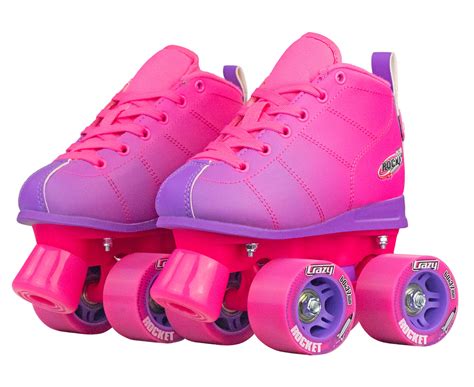 crazy skate  kids rocket roller skates pinkpurple catchcomau