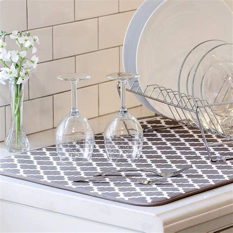 Kitchen Countertop Absorbent Mat Tableware Cups And Dishes Drain Pad