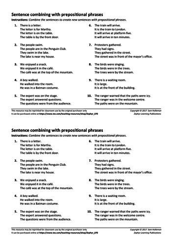 prepositions prepositional phrases teaching resources