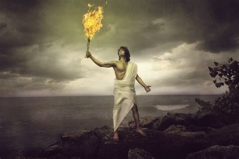 prometheus bringer  fire     imagined portrait flickr