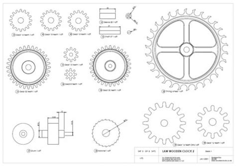 build  wooden gear clock feltmagnet