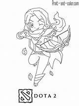 Dota Windranger sketch template