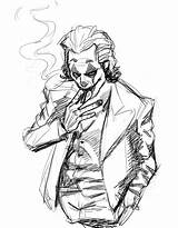 Joker Pencil sketch template