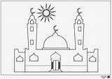 مسجد تلوين Mosque Coloring الميم Sheets ورقه Islamic Coloriage Sheet Colouring Mosques Studies Arabic Learning Afkomstig Van Kleurplaten sketch template