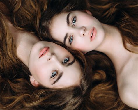 wallpaper model portrait   viewer brunette twins