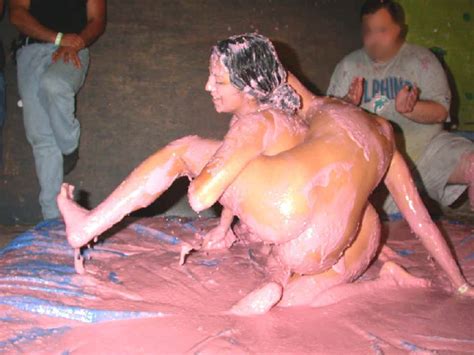 nude women mud wrestling