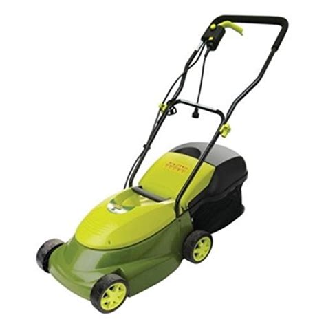 Durable Steel Blade Electric Corded Lawn Mower W Grass Box Green