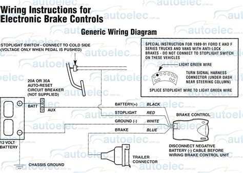 wiring diagram  tekonsha p brake controller