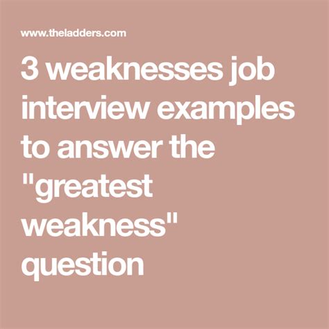 examples  weakness interview question star interview questions