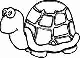 Tortoise Coloring Turtle Cute Funny Wecoloringpage sketch template