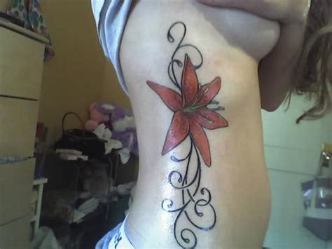 42 Best Flower Rib Tattoos Images On Pinterest Floral Tattoos Flower