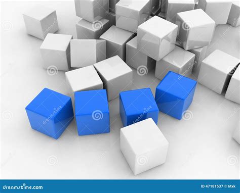blue cube stock illustration illustration  conspicuous