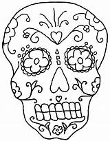 Dead Coloring Pages Skeleton Printable Face Skull Kids Print Sugar Easy Drawing Bones Axial Color Adults Template Colouring Sheets Sheet sketch template