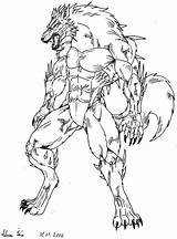 Werewolf Crovirus Weerwolf Kleurplaat Werewolves Letscolorit Werwolf Scary Malvorlagen Popular Th04 sketch template