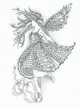 Zentangle Fairies Tangles Zentangles Zendoodles sketch template