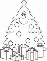 Christmas Coloring Pages Preschoolers Tree Kids sketch template