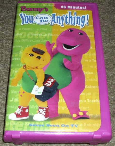 Barney You Can Be Anything Clam Shell Vhs Video Tape Rare Sing Along