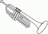 Coloring Trumpet Instruments Wind sketch template