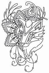 Coloring Pages Embroidery Wolf Mandala Colouring Urban Threads Designs Unique Book Pattern Patterns Fox Skull Anima Awesome Paper Tattoo Discover sketch template