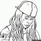 Coloring Pages Wayne Lil Drawing Rapper People Wrld Juice Hop Hip Outline Rap Adults Drawings Adult Sheets Wiz Khalifa Color sketch template