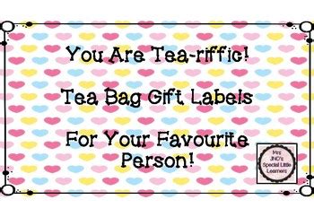 tea riffic tea bag gift tags  mrsjno tpt