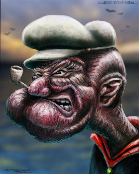 popeye realistic by atomiccircus on deviantart realistic cartoons
