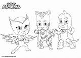 Catboy Pages Coloring Owlette Template Gekko sketch template
