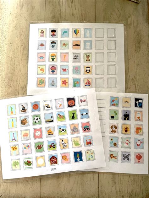play stamp set printable activity post office pretend play etsy