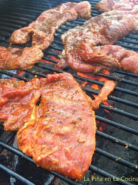 carne asada adobada adobo marinated steak la piña en la cocina