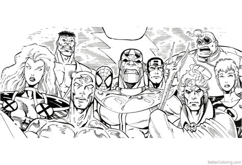 infinity war marvel avengers coloring pages coloring pages