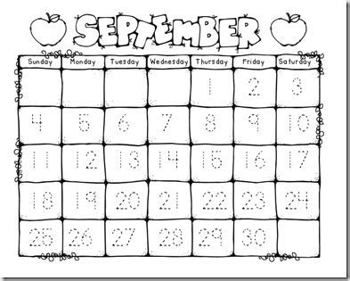 kindergarten calendar notebook  year      students